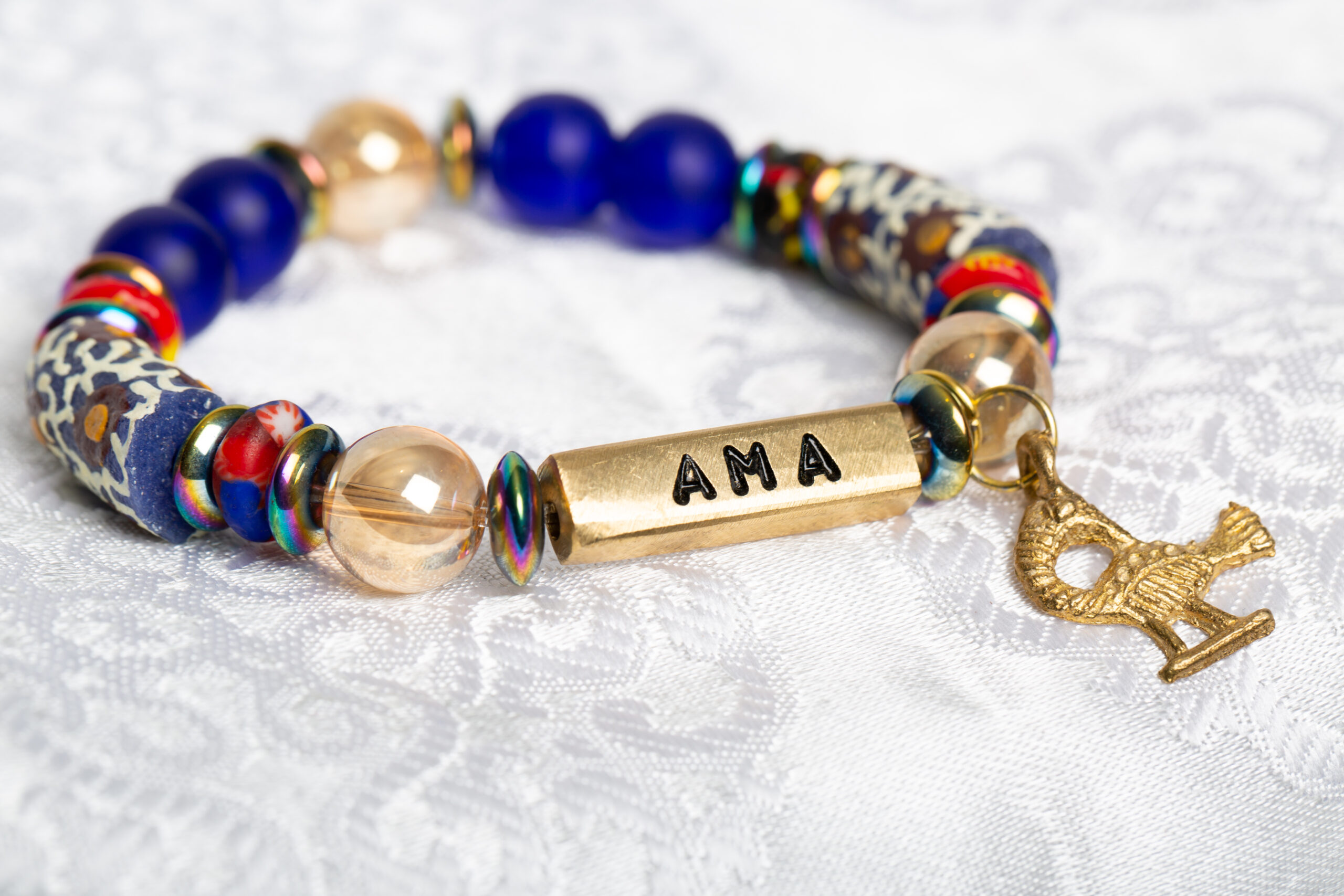 Ama Powdered Glass Crafted Ghanaian Wrist Beads | Adade Kofi